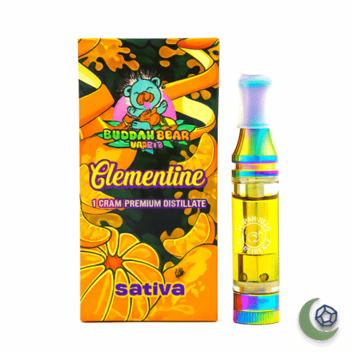 buy-buddah-bear-clementine-cart-logo-600x600 Buy Buddah Bear Clementine Vape Cartridge – Lab-Tested Sativa THC Oil with Moonrock Branding
