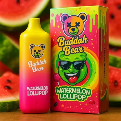 Buy Buddah Bear Watermelon Lollipop Disposable Vape – Fruity THC Vape with Candy Flavor