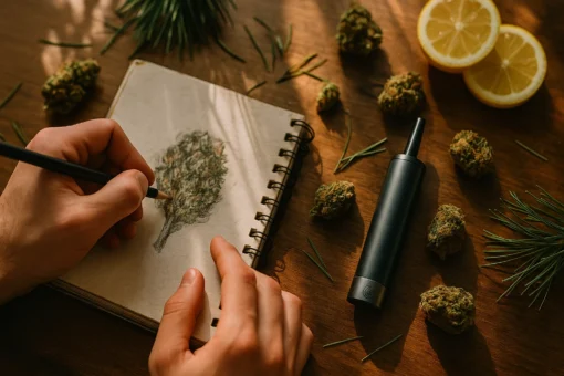 Jack Herer: Creative Fuel Strong Jack Herer Strain - Artist Sketching with Dry Herb Vaporizer | Moonrock Sativa