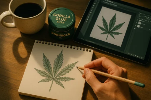 Creative Fuel with GG Kush Artist using Gorilla Glue Kush Strain for creative projects with Moonrock cannabis products