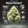 Close-up of Purple Moonrocks from Moonrock Online Shop, showcasing AAA-grade purple cannabis buds coated in hash oil and kief
