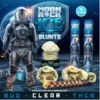 Dr. Zodiak's Moonrock Ice – Artisanal Cannabis Preroll Infused with Hash Oil & Kief Dr. Zodiak's Moonrock Ice premium cannabis preroll coated in golden hash oil and kief, displayed on sleek packaging with brand logo.