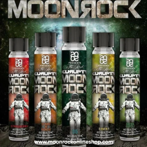 Kurupts Moonrock Prerolls - Premium Infused Cannabis Joints | Moonrock Online Shop Kurupts Moonrock prerolls in luxury packaging with visible hash oil glaze and kief coating, lab-tested cannabis joints