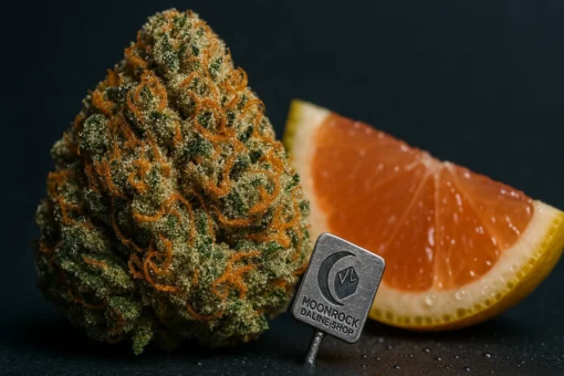 Premium Pomelo Cookies Cannabis Bud Buy Pomelo Cookies Online - Frosted 26% THC Berner Cookies Hybrid | Moonrock