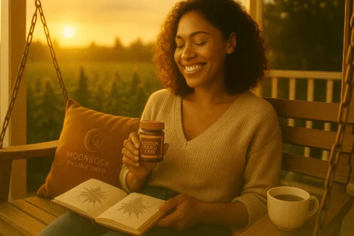 Evening Unwind with London Pound Cake Relaxing with London Pound Cake Weed Strain - Moonrock