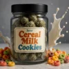Berner Cereal Milk Cookies Premium Packaging Glass jar of Berner Cereal Milk Cookies cannabis strain - Moonrock Online Shop