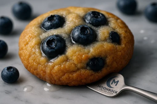 Berner Cookies Berry Pie Gourmet Cannabis Edible Berner Cookies Berry Pie close-up with blueberries - Premium Weed Cookies - Moonrock Online Shop