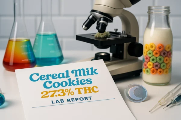 Lab test results for Cereal Milk Cookies cannabis strain - Moonrock Verified