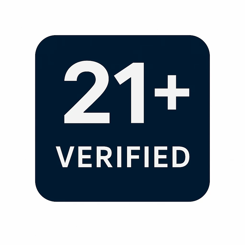 21+ Verified Age Restriction Badge – For Adult Cannabis Buyers Only