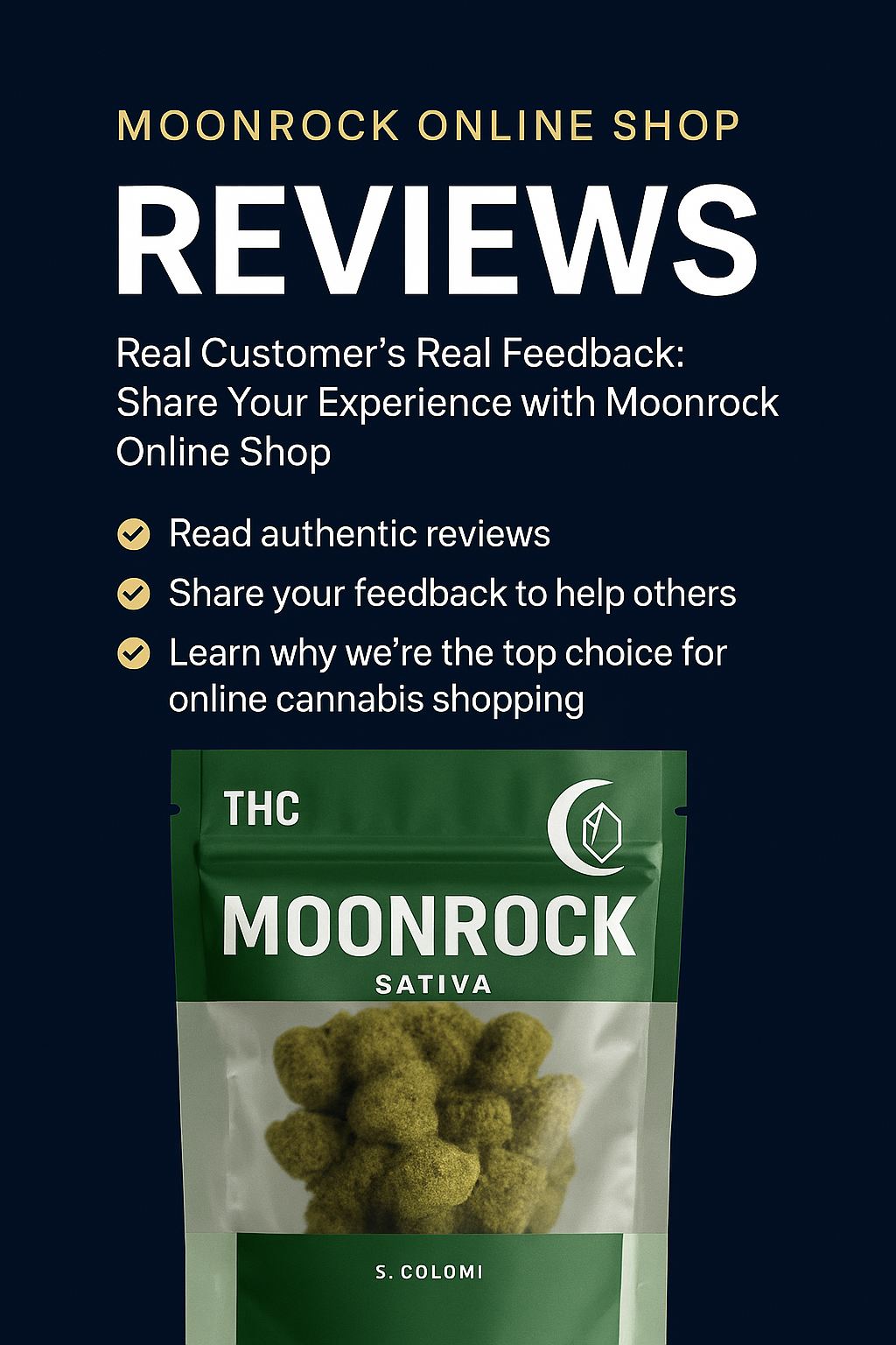 Green Moonrock Online Shop Package with Branded Logo – Secure Cannabis Shipping