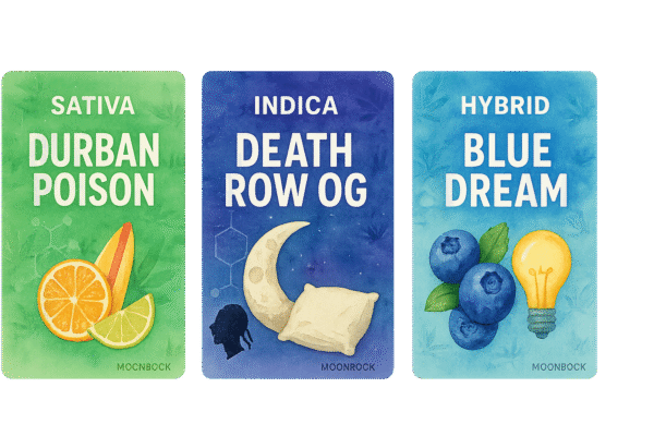 California Premium Vape Strains: Blue Dream, Death Row OG, Durban Poison