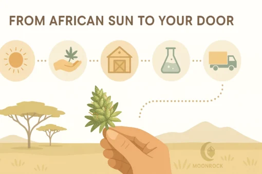 Durban Poison Journey: Farm to Lab to Door Infographic | Moonrock