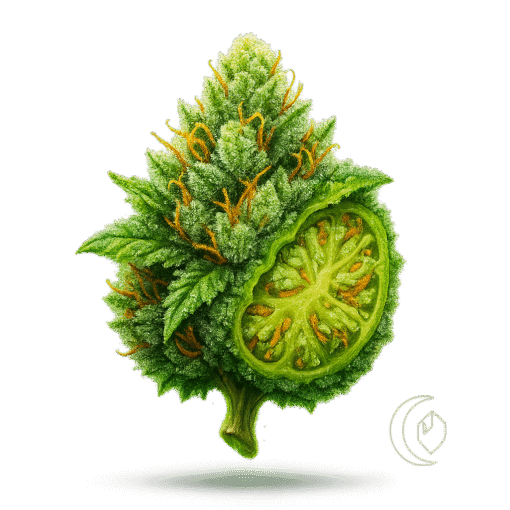 Durban Poison Sativa Flower Isolated on Transparent Background | Moonrock
