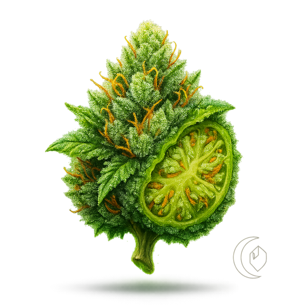 Durban Poison Sativa Flower Isolated on Transparent Background | Moonrock