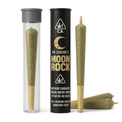 Moonrock Pre-roll in California-compliant packaging