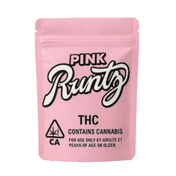 Pink Runtz strain in California-compliant packaging