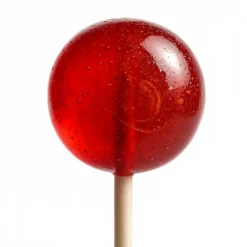 THC Lollipop — Strawberry Macro (White Background) -Moonrock Online Shop Ultra-detailed macro of strawberry THC lollipop on pure white — glossy, translucent, lab-tested — Moonrock Online Shop