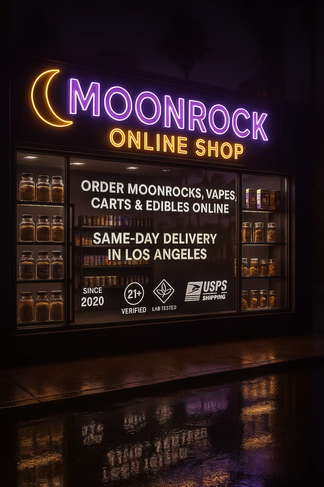 Same-day weed delivery in Los Angeles cover image for Moonrock Online Shop