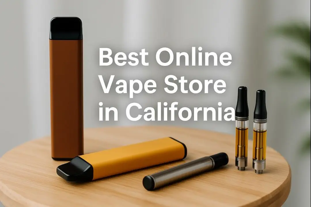 Best online vape store in California showing premium disposable vapes and vape cartridges