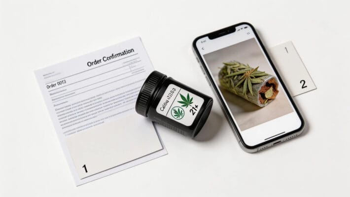 cannabis return policy claim process — order number confirmation batch number product label and photo three items needed to file claim