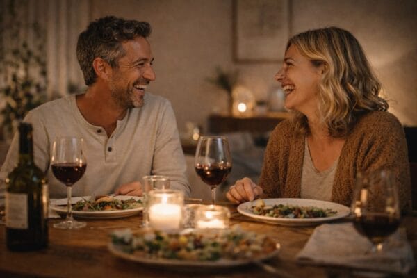 Adults enjoying a relaxed social gathering — cannabis wellness routine lifestyle