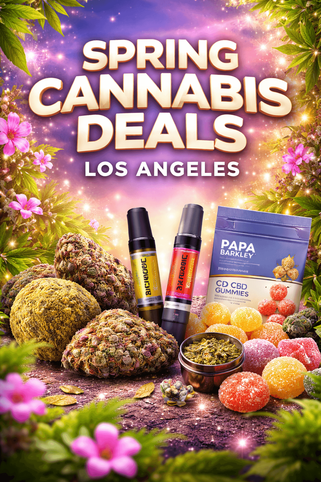 Spring cannabis deals Los Angeles premium moonrocks vape carts gummies seasonal hero