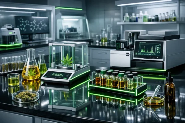 cannabis lab testing equipment used for quality control and safety analysis