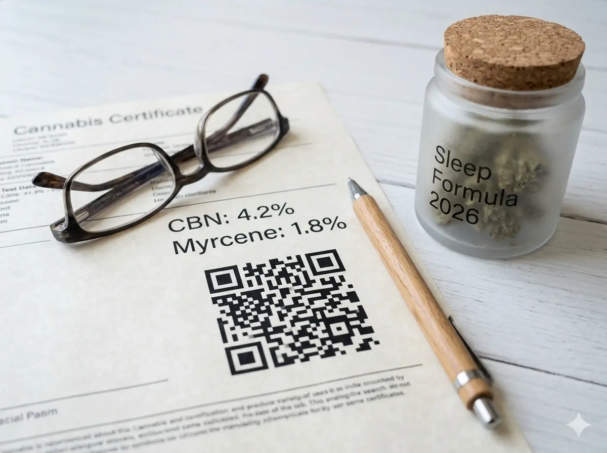 CBN lab certificate — cannabis for sleep Los Angeles 2026, Moonrock Online Shop COA verified