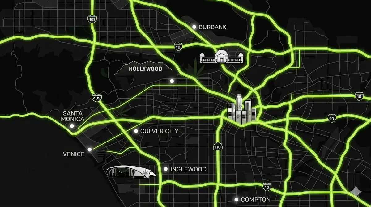 Downtown Culver City is our launchpad, but we deliver Burbank → Hollywood → Santa Monica → Venice → Inglewood → Compton and everywhere in between.