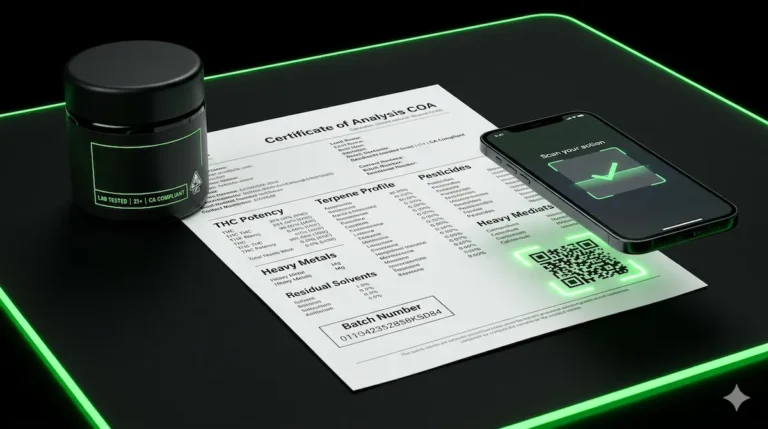 How to read cannabis lab results with COA QR code verification and lab-tested cannabis product