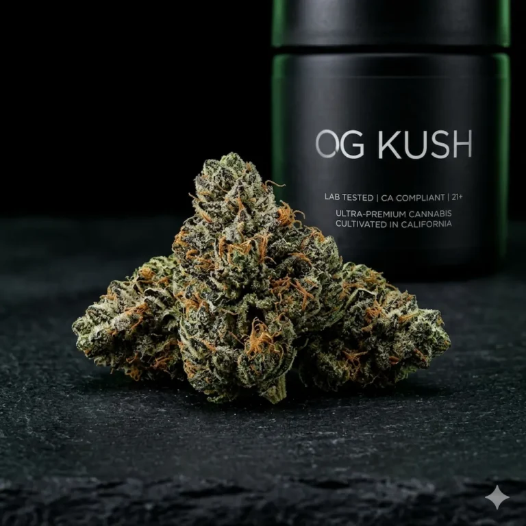 what is OG Kush good for with premium cannabis flower and lab tested OG Kush display