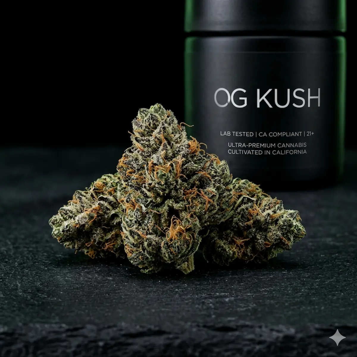 what is OG Kush good for with premium cannabis flower and lab tested OG Kush display