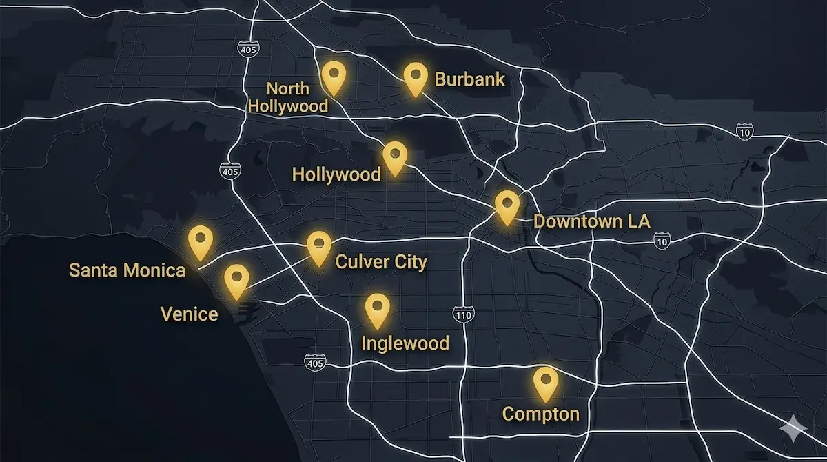 Cannabis delivery Los Angeles neighborhoods served by Moonrock Online Shop