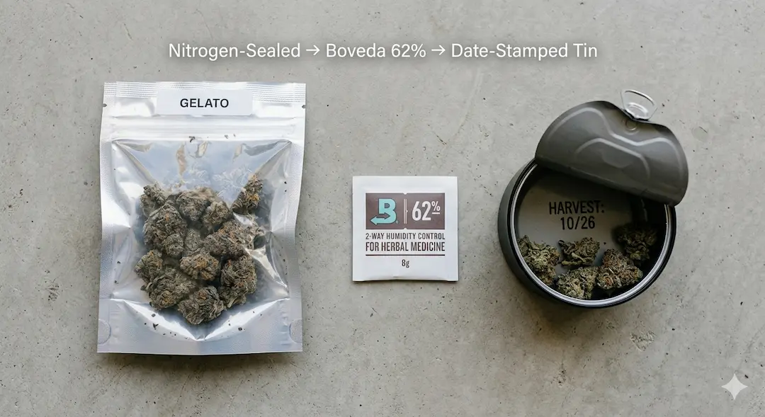 Gelato strain collection — buy gelato strain collection online with nitrogen-sealed tins and harvest-stamped freshness