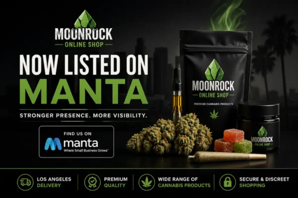 Moonrock Online Shop Manta directory listing hero image for Los Angeles cannabis products
