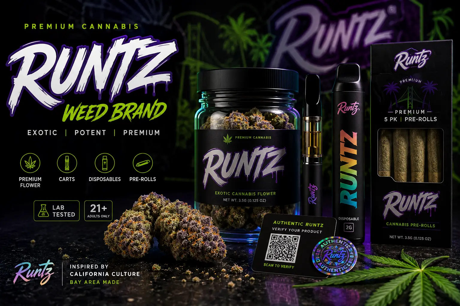 runtz weed brand collection official products Los Angeles