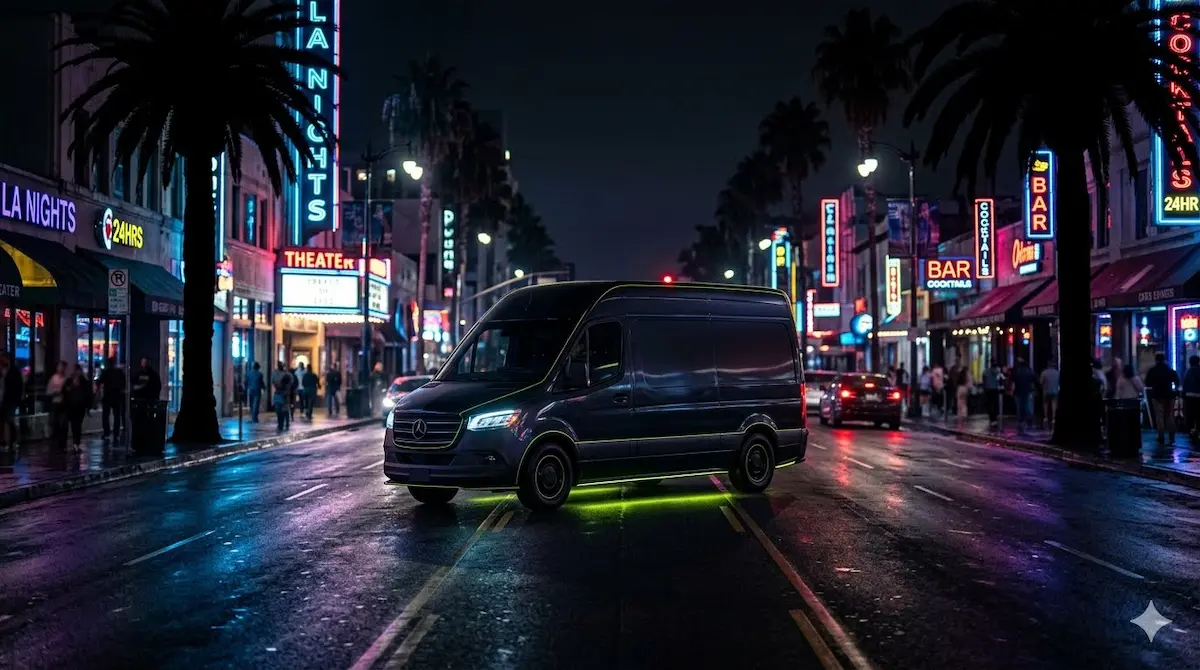 Moonrock Online Shop cannabis delivery in Los Angeles at night