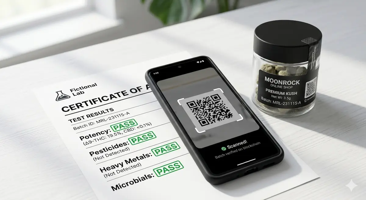 Scan QR Code - View Certificate of Analysis Before Driver Leaves Scan the QR code to view your batch's COA before the driver leaves