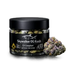 Skywalker OG Kush Strain in a glass jar for sale online at Moonrock Online Shop Los Angeles