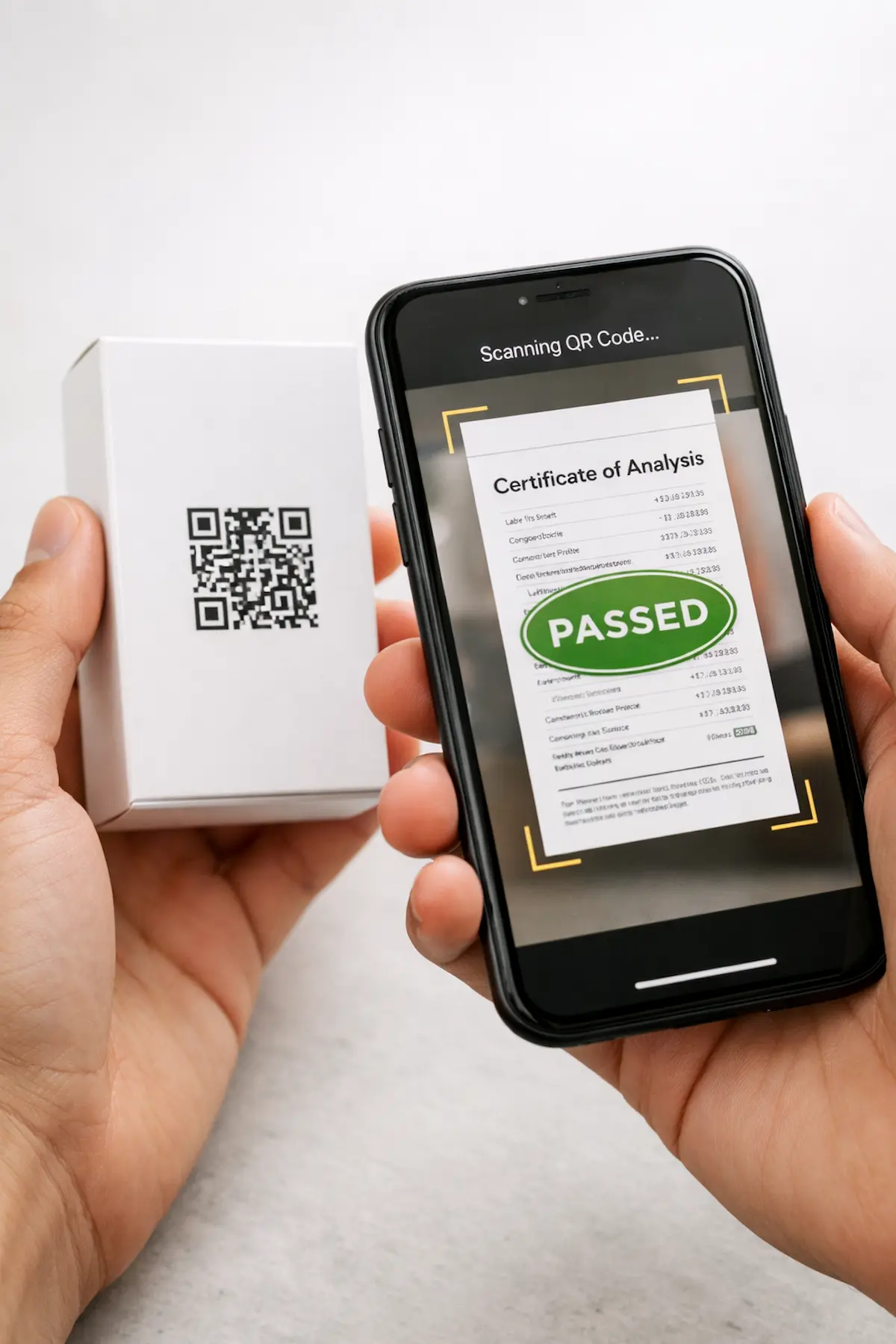 Scan the QR code to view the batch COA before the Moonrock driver leaves