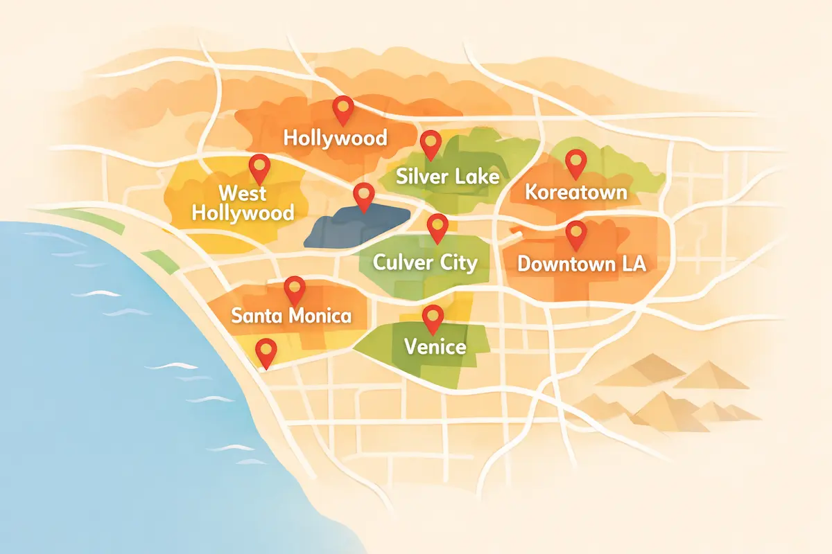 Los Angeles neighborhoods served by Moonrock Online Shop vape delivery