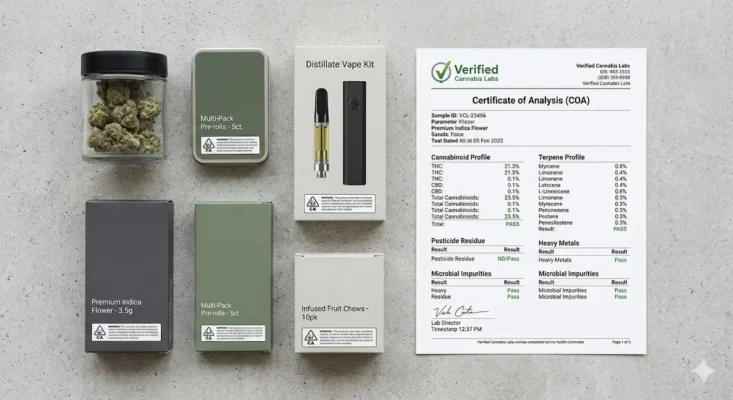 ab-tested cannabis products for weed delivery Long Beach with visible COA