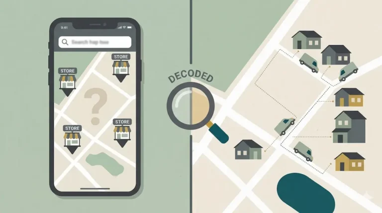 educational diagram decoding a cannabis delivery near me search — map pins miss the licensed cannabis delivery service zones that actually serve your address