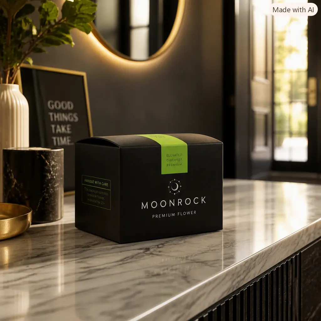 Moonrock Online Shop delivery package being handed to customer at LA doorstep