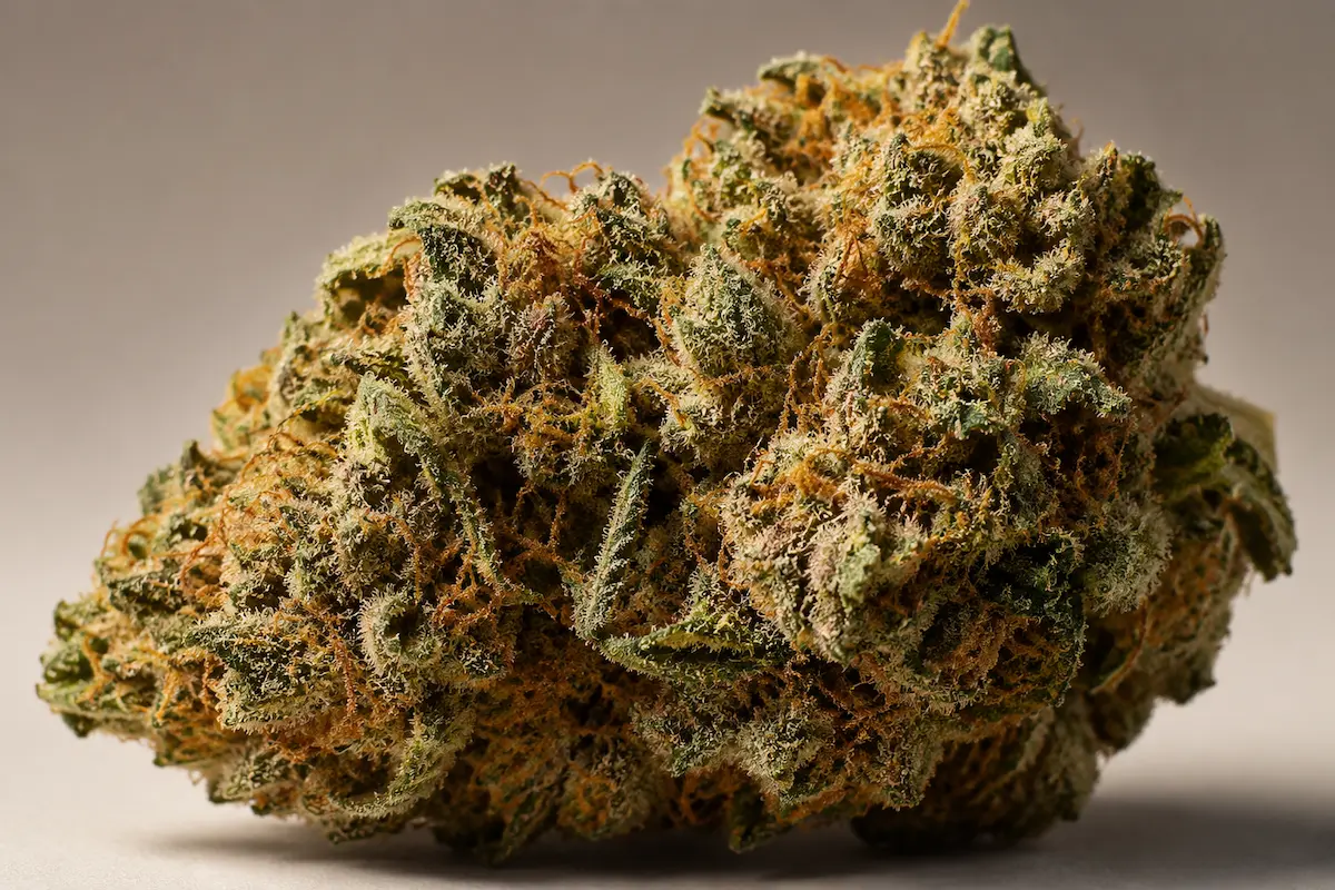 uy Chemdawg online, close-up of a frosty Chemdawg cannabis bud