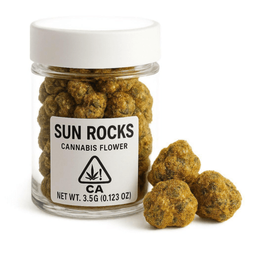 Sunrocks cannabis flower high potency premium kief coated buds Buy Sun rocks online – premium cannabis flower coated in kief high potency THC product