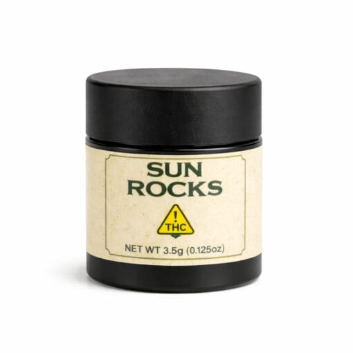 moonrock-sunrocks-3-5g-main(1) Moonrock Sunrocks 3.5g cannabis product in sealed opaque jar – Moonrock Online Shop
